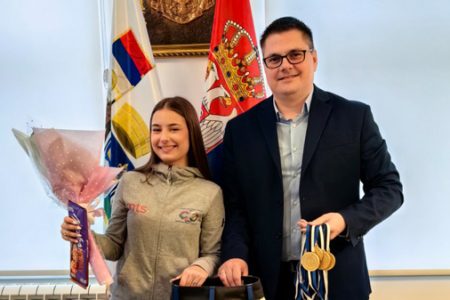 PRIJEM ZA ANASTASIJU ŽIVKOVIĆ KOJA JE NA EVROPSKOM PRVENSTVU U STELJAŠTVU OSVOJILA 5 MEDALJA
